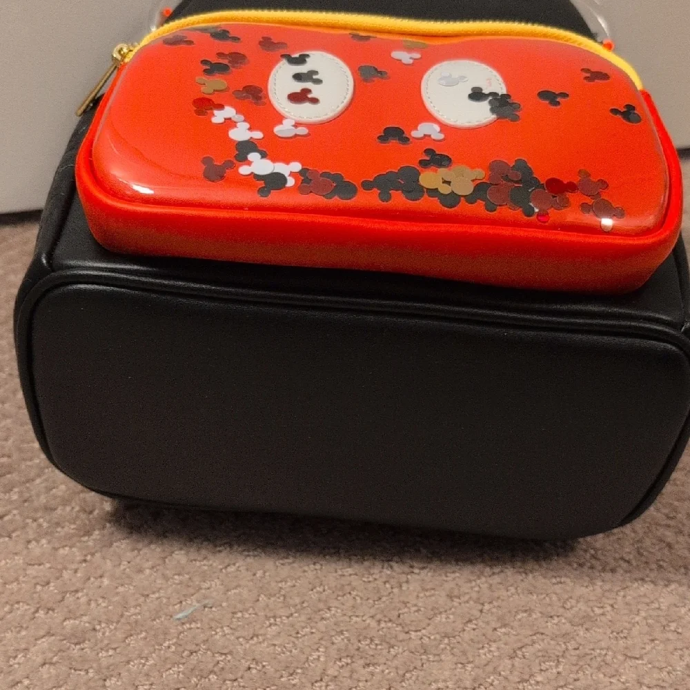 Loungefly Disney Mickey Mouse Confetti Backpack - Black and Red NWT